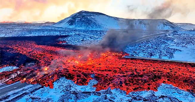 Исландия: вулкан в Гриндавике снова начал извергаться