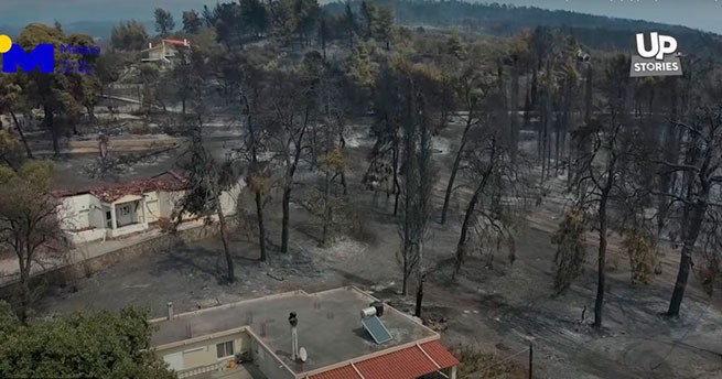 Шок и трепет на Эвии: кадры с дронов демонстрируют масштабы разрушений