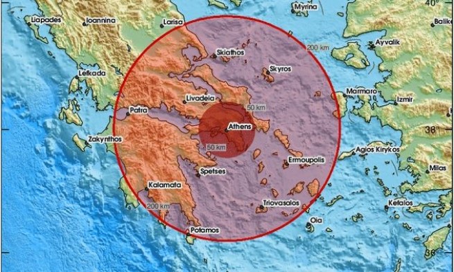 Землетрясение почувствовали жители Афин