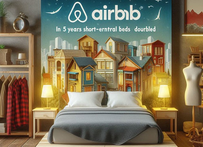 Airbnb: за 5 лет количество мест для краткосрочной аренды жилья удвоилось