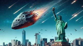 Нью-Йорк: метеорит едва не попал в статую Свободы